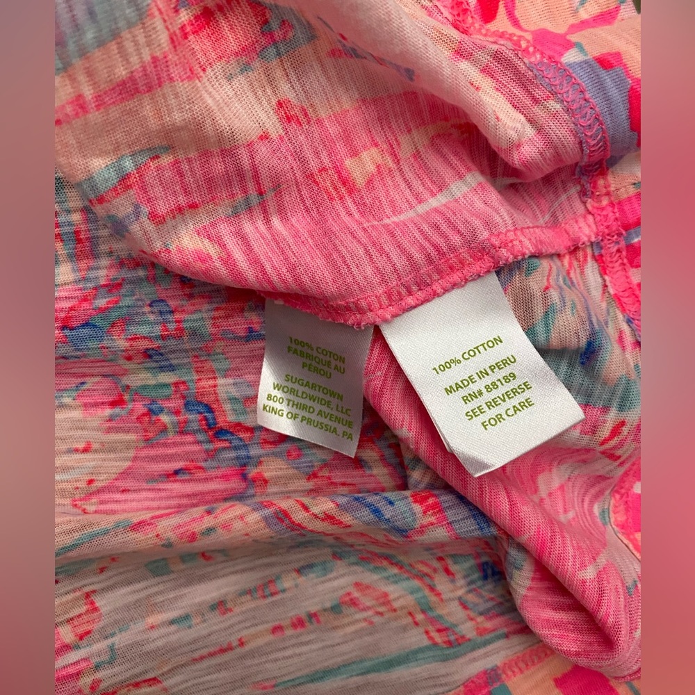 Lily Pulitzer Lightweight Bright Colored V-Neck Tank Top - Picture 4 of 4
